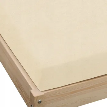 Prostěradlo Froté prostěradlo s gumou 160x200 krémové SILNÉ (HRUBÉ)