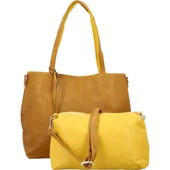 Kabelka Módní koženkový set kabelek Maricela, hnědý