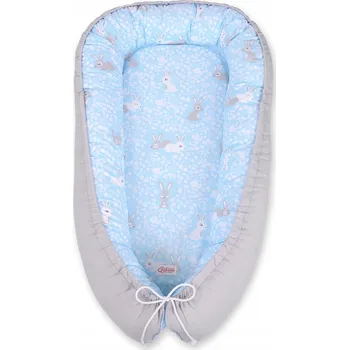 Hnízdečko pro miminko OBOUSTRANNÉ HNÍZDEČKO PRO MIMINKA, OHRÁDKA ZAVINOVAČKA PREMIUM BOBONO - KRÁLÍČCI