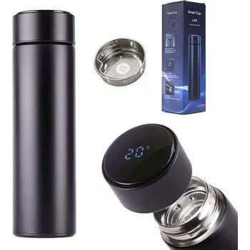 Termohrnek Termohrnek s teploměrem, černý