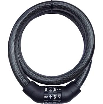 Zámek na kolo Security Plus SPS 100 lankový zámek černá číslicový zámek se symboly