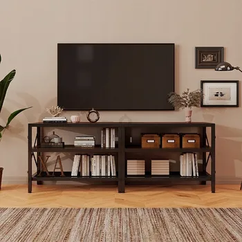 Televizní stolek TV skříňka pod televizor stojan vintage do obývacího pokoje rustikální hnědá retro