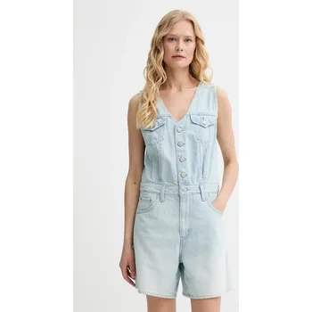Dámský overall Džínový overal Levi's VEST ROMPER 001WM modrá 50X, vel. M