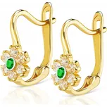 Náušnice k prvnímu Svaté Přijímání , zlaté květiny, ryzost 585