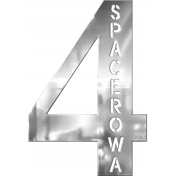 Obraz Adresní tabulka číslice nerezová ocel 25 cm číslo domu ulice CNC štítek