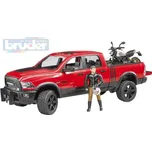 Bruder 02502 Auto RAM set s motoycklem Scrambler Ducati Desert a figurkou