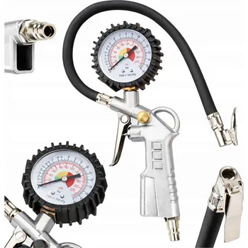 Příslušenství ke kompresoru PISTOLE PRO HUSTĚNÍ PNEUMATIK S MANOMETREM 0-12 BAR HUŠTILKA VELKÁ