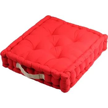 Polštář Sedací polštář na zem DUET červená 45x45x10 cm France