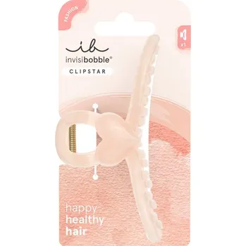 Ozdoba do vlasů Invisibobble Clipstar L Heartbeat velký skřipec pro dlouhé a husté vlasy 1 ks, světle růžová