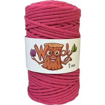 Příze Woody 3 mm – Růžová (100m)