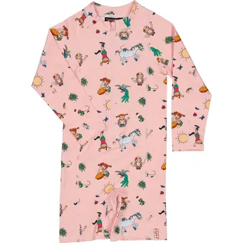 Kojenecký overall Dětský UV overal s dlouhým rukávem Geggamoja - barva růžová Pippi Velikost: 86/92