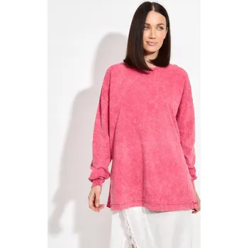 Dámské tričko Dámské tričko s dlouhým rukávem 100% Bavlna Oversize Stonewash Velikost 50/52