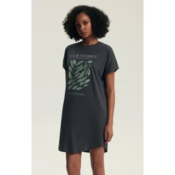 Dámská noční košile Henderson noční košile 43687 - šedá, S (Bavlněná noční košile dámská)