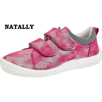 Dívčí polobotky Barefoot nízké tenisky BEDA PLAYFUL - Natally (BFN 170030/W/N/SO), Beda Barefoot Velikost: 28