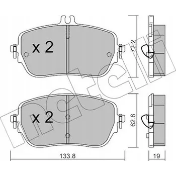 Brzdová destička Metelli 22-1193-0 Sada brzdových destiček, kotoučové brzdy