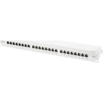 Switch Digitus DN-91624S-EA 24 portů síťový patch panel 483 mm (19) CAT 6A 1 U šedobílá (RAL 7035) osazený