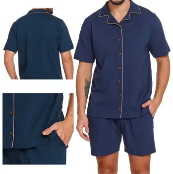 Pánské pyžamo Doctor Nap pánské pyžamo 4261 Cosmos krátký rukáv velikost L