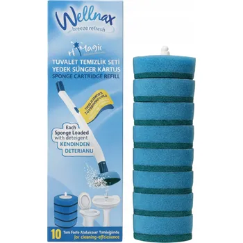 WC štětka WELLNEX JEDNORÁZOVÁ WC ŠTĚTKA ANTIBAKTERIÁLNÍ 10 KS PRO ČIŠTĚNÍ