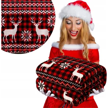 Přehoz na lůžko Vánoční deka 160x200 přehoz na postel pohovku gauč MIKROVLÁKNO Donato