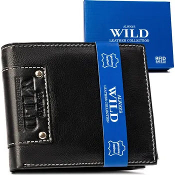 Peněženka Always Wild peněženka z pravé kůže černá - muž