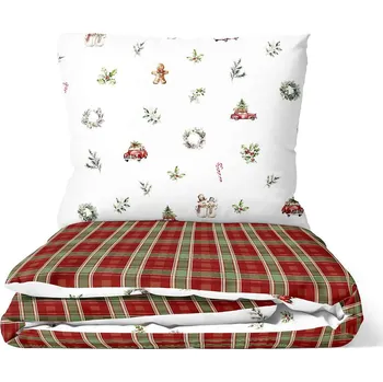 Povlečení DARRÉ Bavlněné povlečení Vánoční jízda - duo -2.jakost Velikost: 140 x 200 + 70 x 90