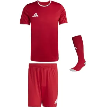 Fotbalový komplet Adidas Entrada 26 dres, trenky a stulpny červený Velikost: 164