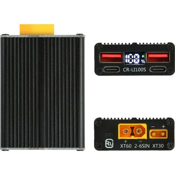 Elektronická stavebnice LaskaKit_cz Modul rychlonabíjení CR-LI100S 2-7S 100W, USB s displejem