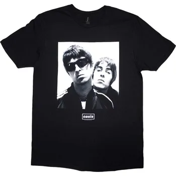 Pánské tričko Oasis Tričko Noel & Liam Square Photo Unisex Black XL