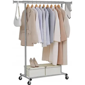 Věšák Stojanový věšák nerezová ocel Songmics stříbrný