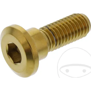 Motodíl JMP šrouby brzdového kotouče M8X1.25 mm 24 mm nerez V4A zlatý HONDA ADV 350 A ABS 22-24, AFS 110 2SH I WAVE 12-14, AFS 110 CSF I WAVE 15-16, ANF 125 INNOVA 03-12, CB 125 F (GLR125) 15-16, CB 125 F (GLR125WH) CBS 17-20, CB 125 R NEO SPORTS CAFE (CBF125N