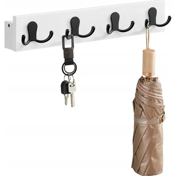 Věšák Bílý dřevěný Šatní ramínko Songmics