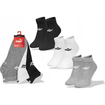 Puma ponožky kotníkové 3 páry vel. 43/46 multi
