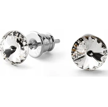 Náušnice STŘÍBRNÉ NÁUŠNICE SWAROVSKI RIVOLI 6MM, STŘÍBRO 925