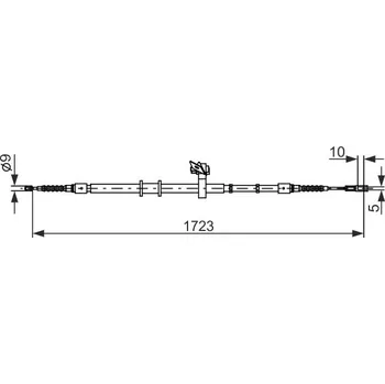 Lanko parkovací brzdy Tažné lanko, parkovací brzda BOSCH 1 987 482 269