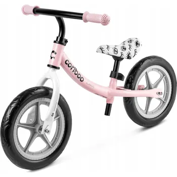 Odrážedlo Odrážedlo Cariboo Classic 12" růžové, šedé