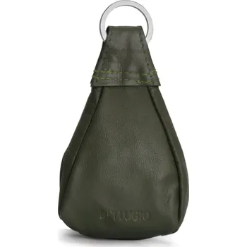 Malá kožená klíčenka Bellugio Paz, tmavě zelená