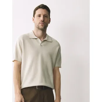 Pánská móda Reserved - MEN`S POLO - krémová - 990IR-01X - 990IR-01X-S