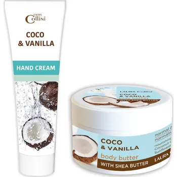 Laura Collini Krém na ruce a Tělové máslo Kokos&Vanilka - výhodný set