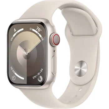 Chytré hodinky Apple Watch Series 9 GPS+Cellular 41mm S/M Starlight Aluminium Case / Sport Band Starlight MRHN3QC/A