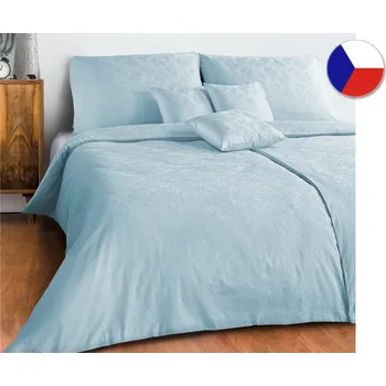 Povlečení Damaškové povlečení 140x200, 70x90 BOHEMA Něžné macešky modré
