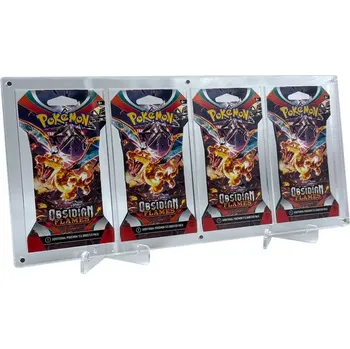 Karetní hra Akrylový box Pokémon 4x sleeved booster (magnetické, akrylový stojánek)