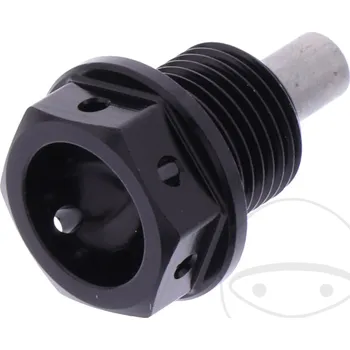 JMP šroub výpust oleje MAG BO M14X1.25MM 12MM AL RAC černá AJP PR7 650 18-20, PR7 650 EURO5 21-24, PR7 650 GOLD EDITION EURO5 24, CAGIVA NAVIGATOR 1000 GUSSRAD 00-01, NAVIGATOR 1000 KOLO S VÝPLETEM 02-05, NAVIGATOR 1000 LITÁ KOLA 02-05, NAVIGATOR 1000