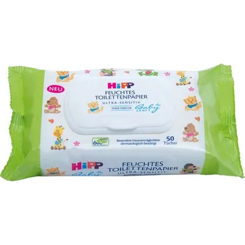 Toaletní papíry Vlhčený papír HiPP Babysanft pro citlivou pokožku 50 ks