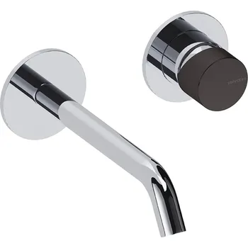 Vodovodní baterie Sanycces Loop - Umyvadlová nástěnná baterie, výtok 18 cm 19x19x10,2 cm, chrome/metal gun MEN011R18CRMG