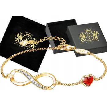 Náramek Zlatý Náramek Srdce Dárek k Narozeninám Stříbro