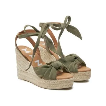 Dámské polobotky Espadrilky Manebi Hamptons Wedge Espadrilles With Knot W 0.1 WS Zelená 38