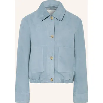 Dámský blejzr Iq Studio Dámská Kožená Bunda, tmavě modrá, 38