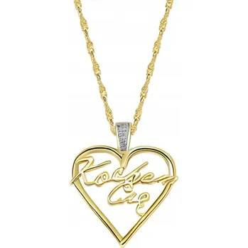 Náhrdelník ZLATÝ NÁHRDELNÍK MILUJI TĚ DÁMSKÝ ŘETÍZEK S PŘÍVĚSKEM STŘÍBRO O RYZOSTI 925