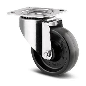 Pojezdové kolečko TENTE KOLEČKA Kolečko do pekařských pecí 100mm, otočné, nerez, plotýnka, 8470BOG100P62