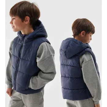 Dámská vesta Chlapecká péřová VESTA 4F S KAPUCÍ TVJAM134 AW24